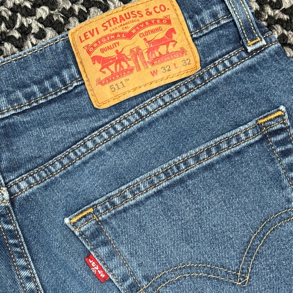 Levi's 511 Denim Jeans 2 Lot Men’s Sz 32 Classic Casual Straight Leg Preppy - Picture 5 of 12